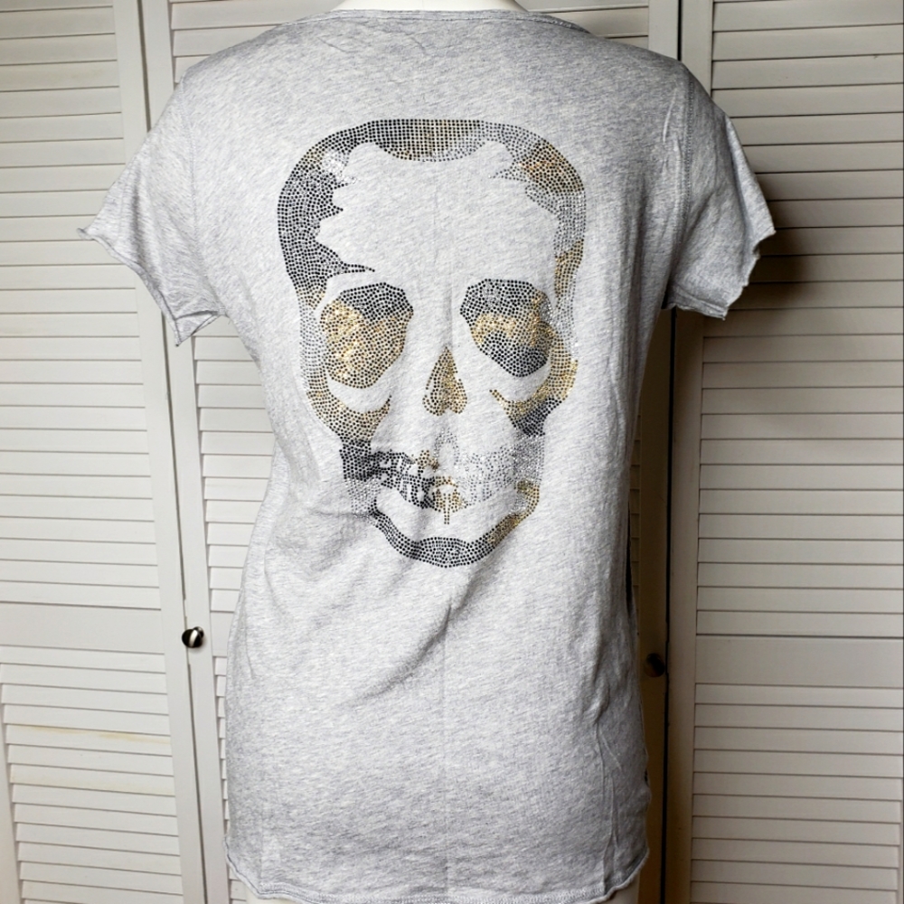 Zadig & Voltaire Tunisien Rhinestone Skull Tee